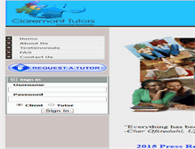 Tablet Screenshot of claremonttutors.com